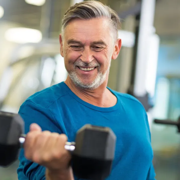 senior working out